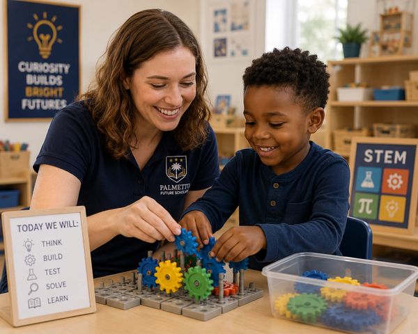 Children engaging with technology and future-forward learning